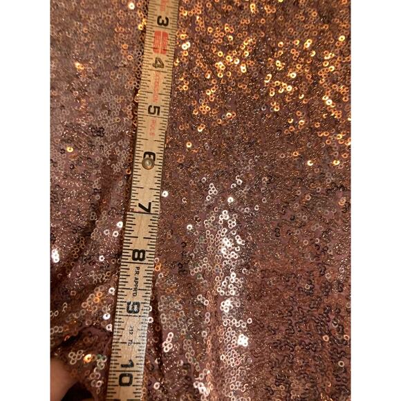 Project Runway Pants Womens Small All Over Sequins Blush Pink Pull On Stretch - Picture 10 of 15